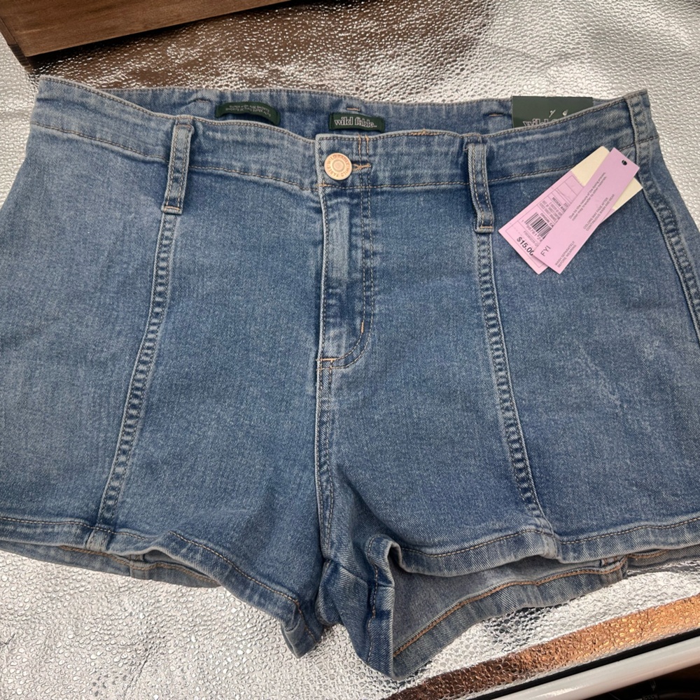 Super high rise jean shorts